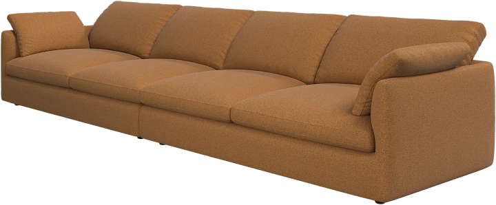 4-х местный диван Milano - Bristol 3066 Ткань горчичного цвета  -  Под заказ