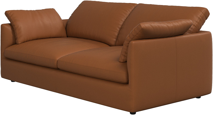2.5 местный диван Milano - Nordic Grain 5134 Кожа карамельного цвета -  Под заказ