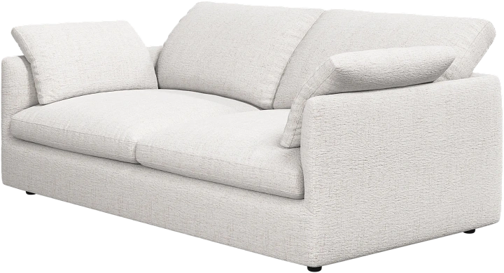 2.5 местный диван Milano - Lucca ткань белого цвета 3321 -  Под заказ