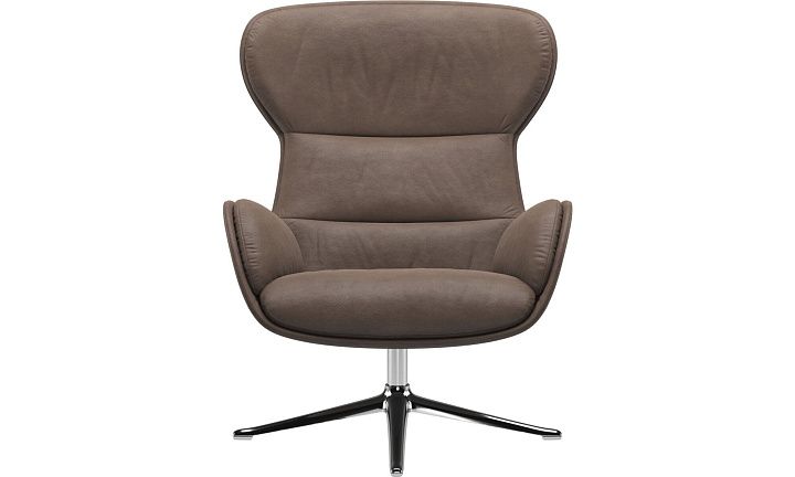Кресло Reno с функцией вращения - York 5122 Кожа светло-коричневого цвета  -  Под заказ