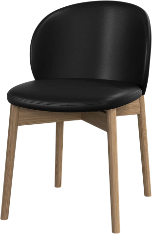 Обеденный стул Princeton - Nordic Grain 5130 Кожа черного цвета -  Под заказ