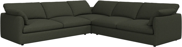 Угловой диван Milano - Lazio 3094 Темно-зеленая ткань  -  Под заказ