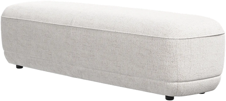 Скамейка Bolzano - Lucca ткань белого цвета 3321 -  Под заказ