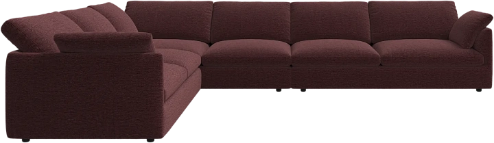 Угловой диван Milano - Lucca ткань красного цвета 3323 -  Под заказ