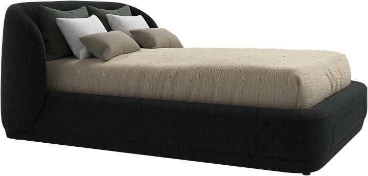 Кровать Bolzano - Napoli 2255 Ткань цвета серого камня -  Под заказ