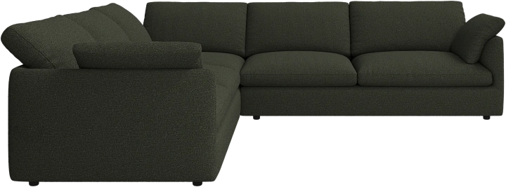 Угловой диван Milano - Lazio 3094 Темно-зеленая ткань  -  Под заказ