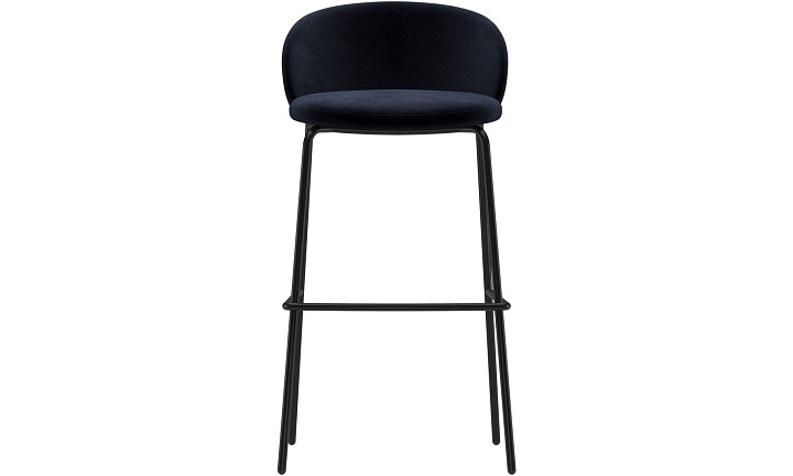 Барный стул Princeton - Velvet 3031 Синяя ткань  -  Под заказ