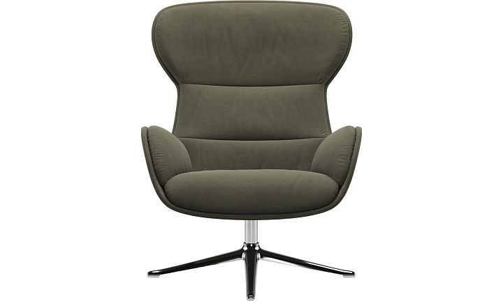 Кресло Reno с функцией вращения - York  5121 Kожа светло-зеленая -  Под заказ