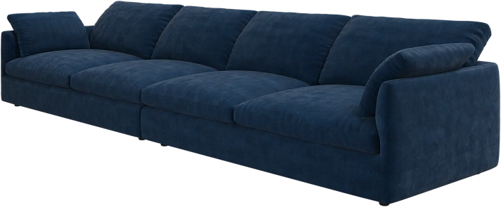 4-х местный диван Milano -  Ravello 3225 Ткань  темно-синего цвета -  Под заказ
