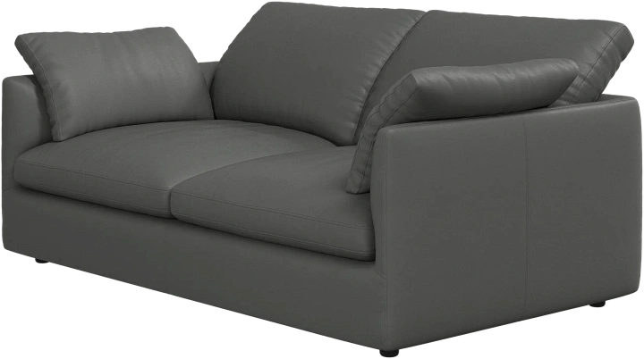 2-х местный диван Milano - Nordic Grain 5137 Кожа серого цвета -  Под заказ